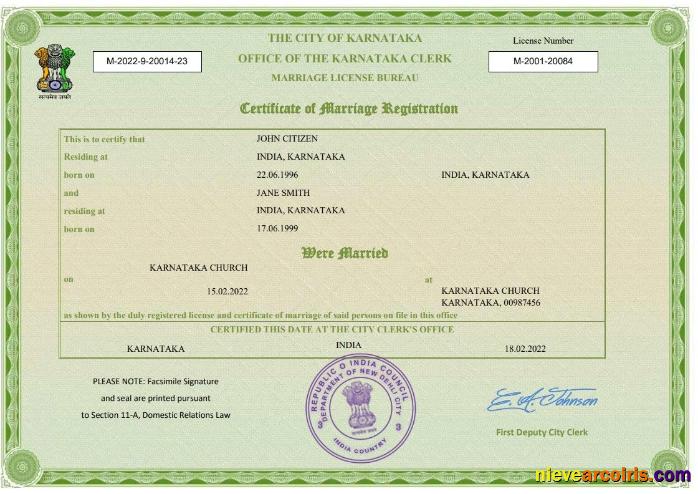 India marriage certificate